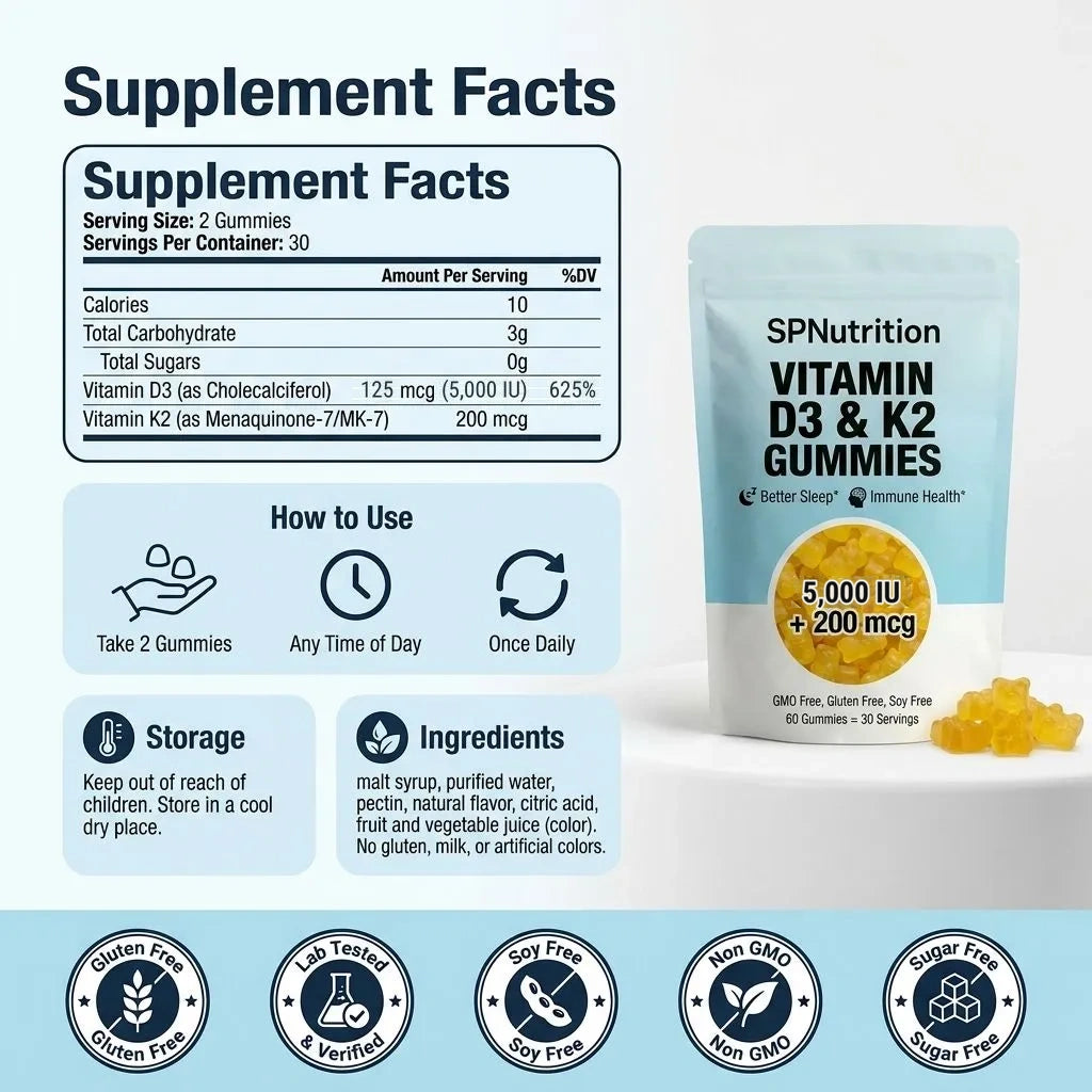 SPNutrition D3 + K2 Gummies (30 Day Supply)