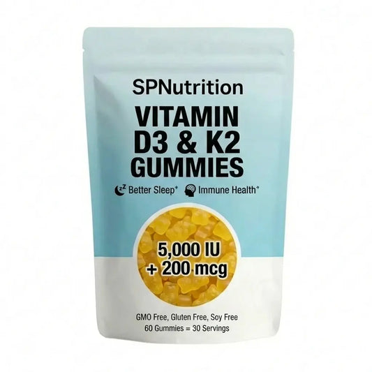 SP Nutrition Vitamin D3 & K2 Gummies packaging on a white background